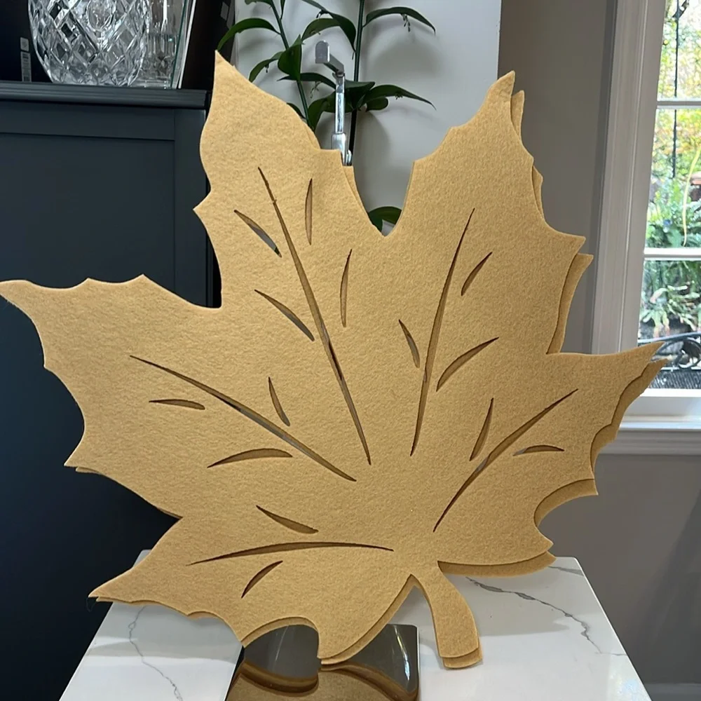 Yellow Felt Maple Leaf Placemats Mats Set of 5 Bed Bath & Beyond